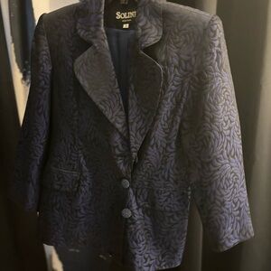 Solini Blue Patterned Blazer